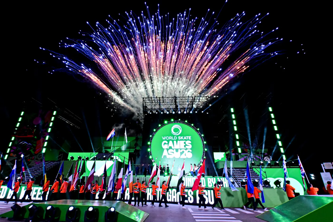 Ceremonia inaugural de los World Skate Games ASU26 en Asunción